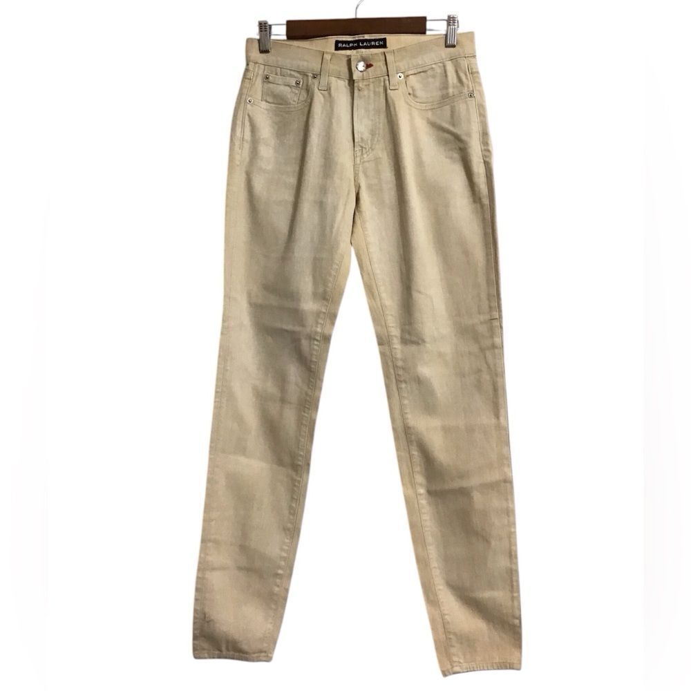 Ralph Lauren Black Label Coated Straight Leg Jeans Size 27